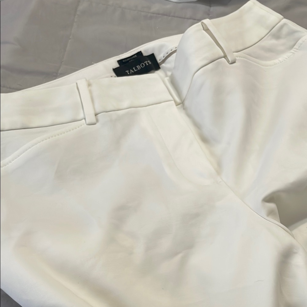 Talbots Cream and Tan Curvy Pants - Picture 2 of 2